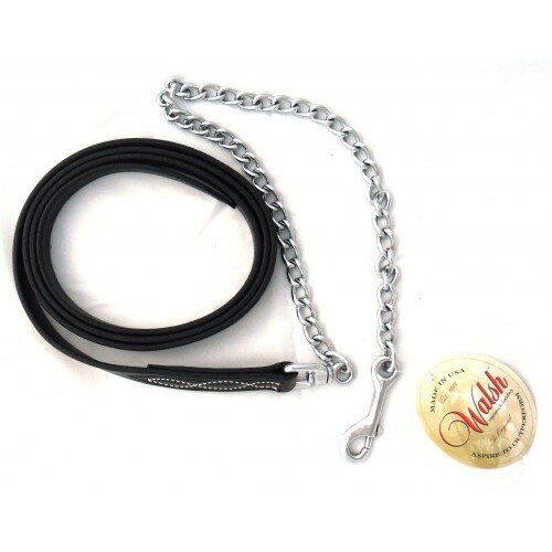 Walsh Leather Signature Lead with Chain [Colour: Black]