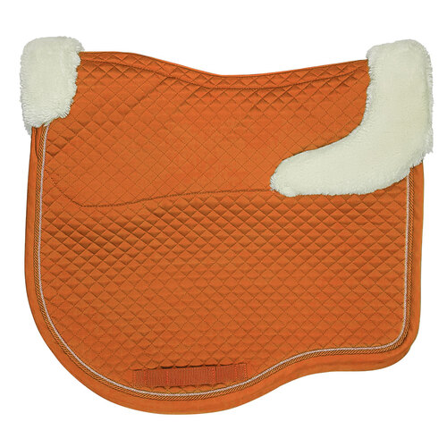 Zilco Estate Fleece Dressage Saddle Pad [Colour: Papaya] [size: Full]